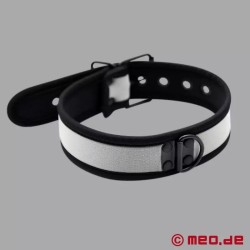 Collier gris BDSM en néoprène