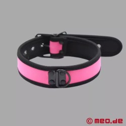 Collier rose BDSM en néoprène