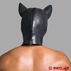 Masque de tête cochon en latex noir
