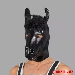 Tête de cheval en latex pour les poneys humains