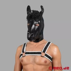 Tête de cheval en latex pour les poneys humains