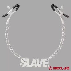 Pinces à tétons avec chaîne SLAVE