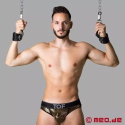 Menottes en cuir avec mousqueton