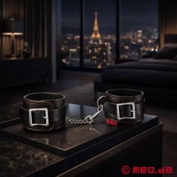 Menottes de luxe en cuir de chèvre, rembourrées Faubourg