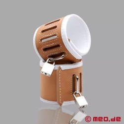 Menottes Dr. Sado en cuir blanche - HOSPITAL STYLE