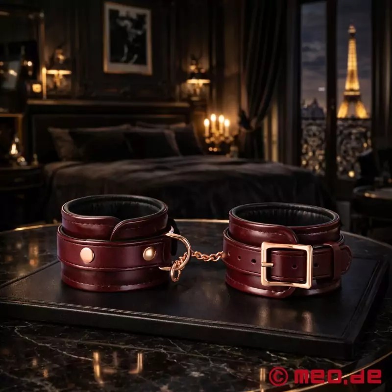 Menottes chevilles de luxe, bordeaux