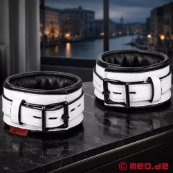 Menottes chevilles blanches en cuir - VENEZIA