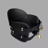 Collier postural BDSM en cuir – noir