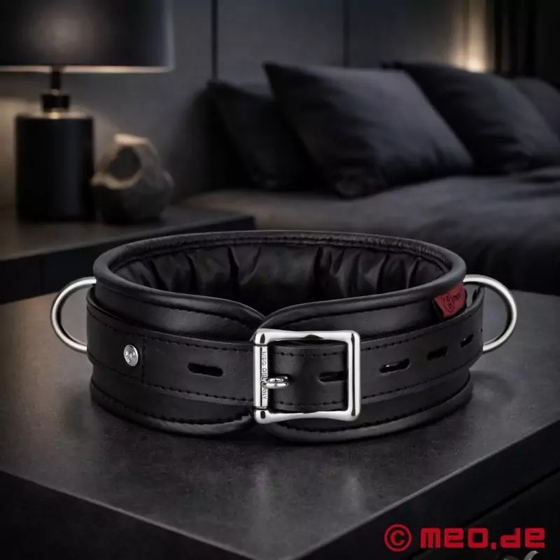 Collier de cuir BDSM Amsterdam noir