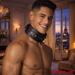 Collier de cuir BDSM Amsterdam noir