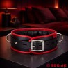 Collier en cuir – noir/rouge - Amsterdam