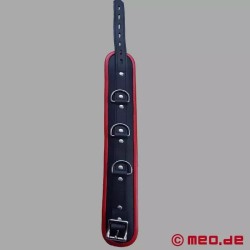 Collier en cuir – noir/rouge - Amsterdam