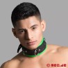 Collier en cuir – noir/vert - Amsterdam