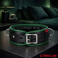 Collier en cuir – noir/vert - Amsterdam