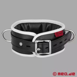 Collier en cuir – noir/blanc - Amsterdam