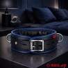 Collier en cuir – noir/bleu - Amsterdam