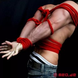 Corde de bondage rouge en coton