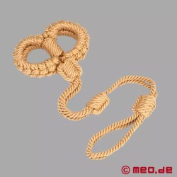 Menottes de Shibari avec laisse