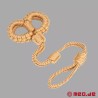 Menottes de Shibari avec laisse