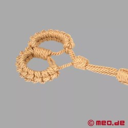 Menottes de Shibari avec laisse