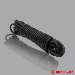Corde de bondage en silicone - noire