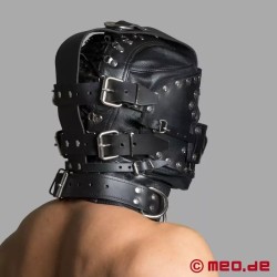 Sensory Deprivation - Cagoule Bondage en cuir