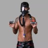 Flacon de poppers avec raccord pour masque à gaz
