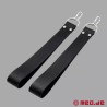 Supports de pieds en cuir noir pour sling
