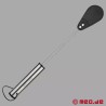 Cravache courte BDSM en acier inoxydable et cuir - HurtMe