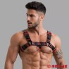 Harnais en cuir - Fetish Gear - Noir Rouge