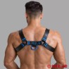 Harnais en cuir - Fetish Gear - Noir Bleu