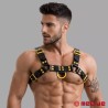 Harnais en cuir - Fetish Gear - Noir Jaune