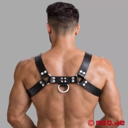 Harnais en cuir - Fetish Gear - Noir Blanc