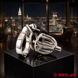 Cage de chasteté en acier inoxydable NoPacha Spartacus