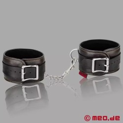 Menottes chevilles de luxe en cuir de chèvre, rembourrées Faubourg