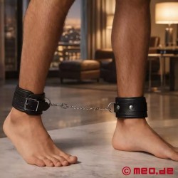 Menottes chevilles de luxe en cuir de chèvre, rembourrées Faubourg