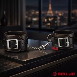 Menottes chevilles de luxe en cuir de chèvre, rembourrées Faubourg