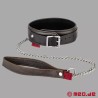 Collier BDSM en cuir de chèvre avec laisse Faubourg