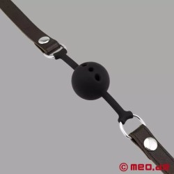 Bâillon à balle en cuir de chèvre et silicone Faubourg