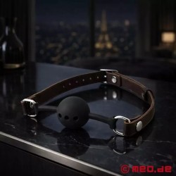 Bâillon à balle en cuir de chèvre et silicone Faubourg