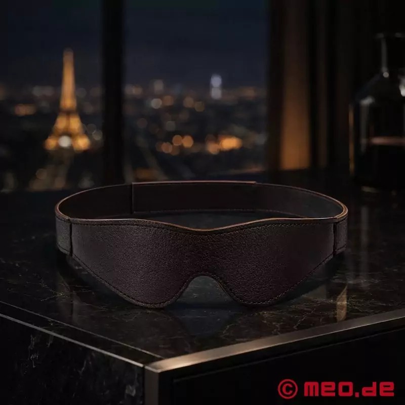 Masque occulaire BDSM en cuir de chèvre Faubourg
