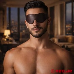 Masque occulaire BDSM en cuir de chèvre Faubourg