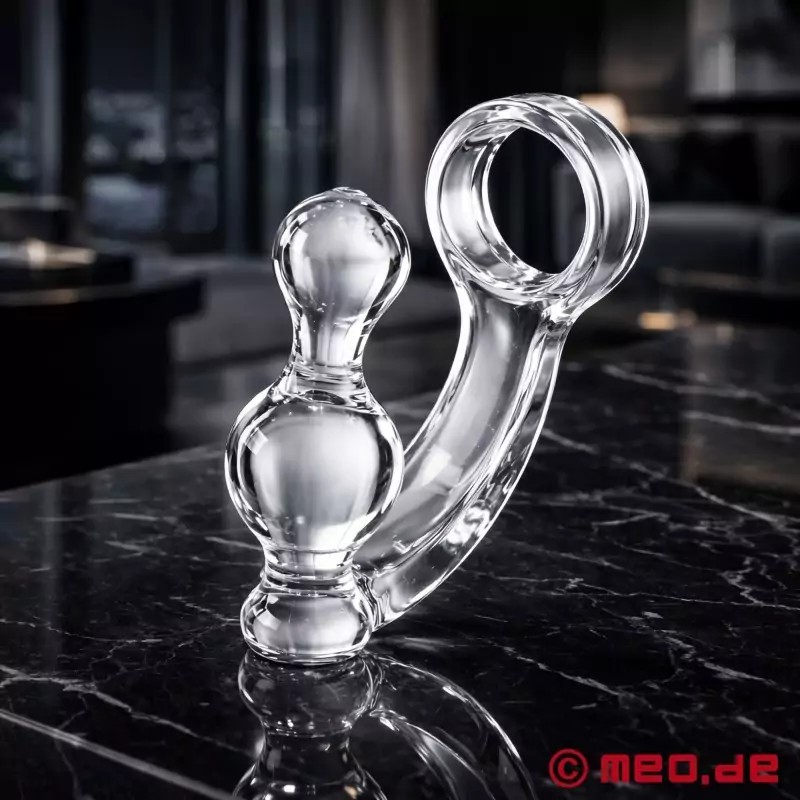 Cockring avec plug anal AssLock™ ClearFantasy
