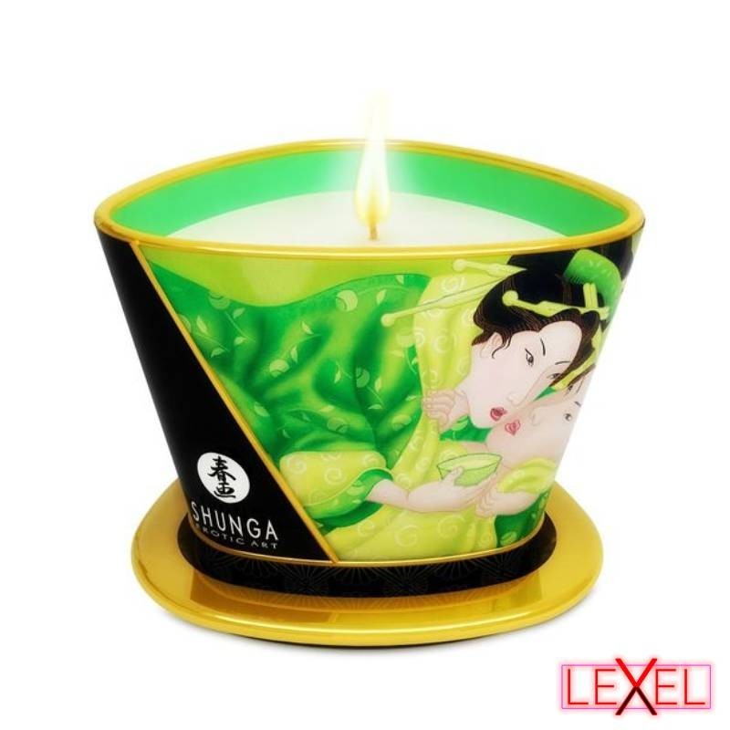 SHUNGA - Bougie de massage thé vert