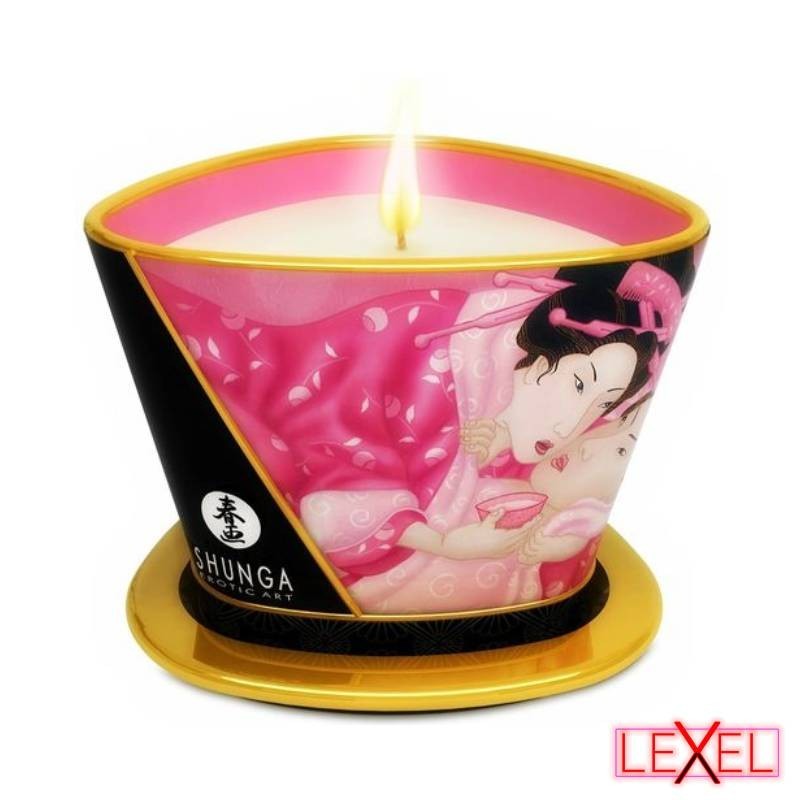 SHUNGA - Bougie de massage Roses Aphrodisiaques
