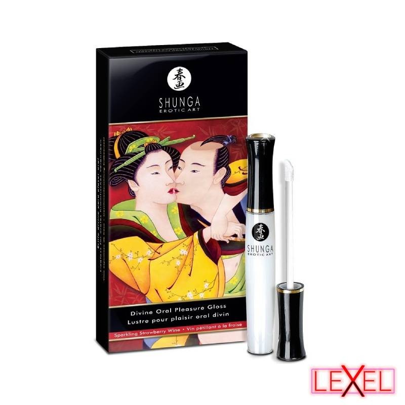Brillant à lèvres Divine fraise et Cava -  Shunga