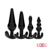 Plug anal kit 4 pièces noir - Addicted Toys