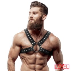 Harnais Cross-Over Cuir avec clous