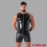 Zip Tank Top en latex noir - SecondSkin