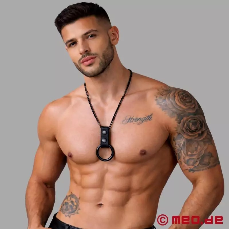 Collier avec cockring - Bijou kinky fetish
